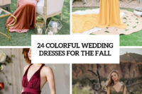 24 colorful wedding dresses for the fall cover