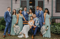 05 The groomsmen were wearing blue suits, bright printed bow ties, brown shoes that matched the groom’s pants’ color