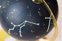 a celestial wedding centerpiece of a constellation globe is a super eye-catchy and chic idea for a wedding