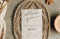 Minimalistic designed invitations added a chic and an elegance to this wedding