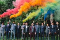 rainbow galore done with remind that this is a gay couple getting married – very symbolic