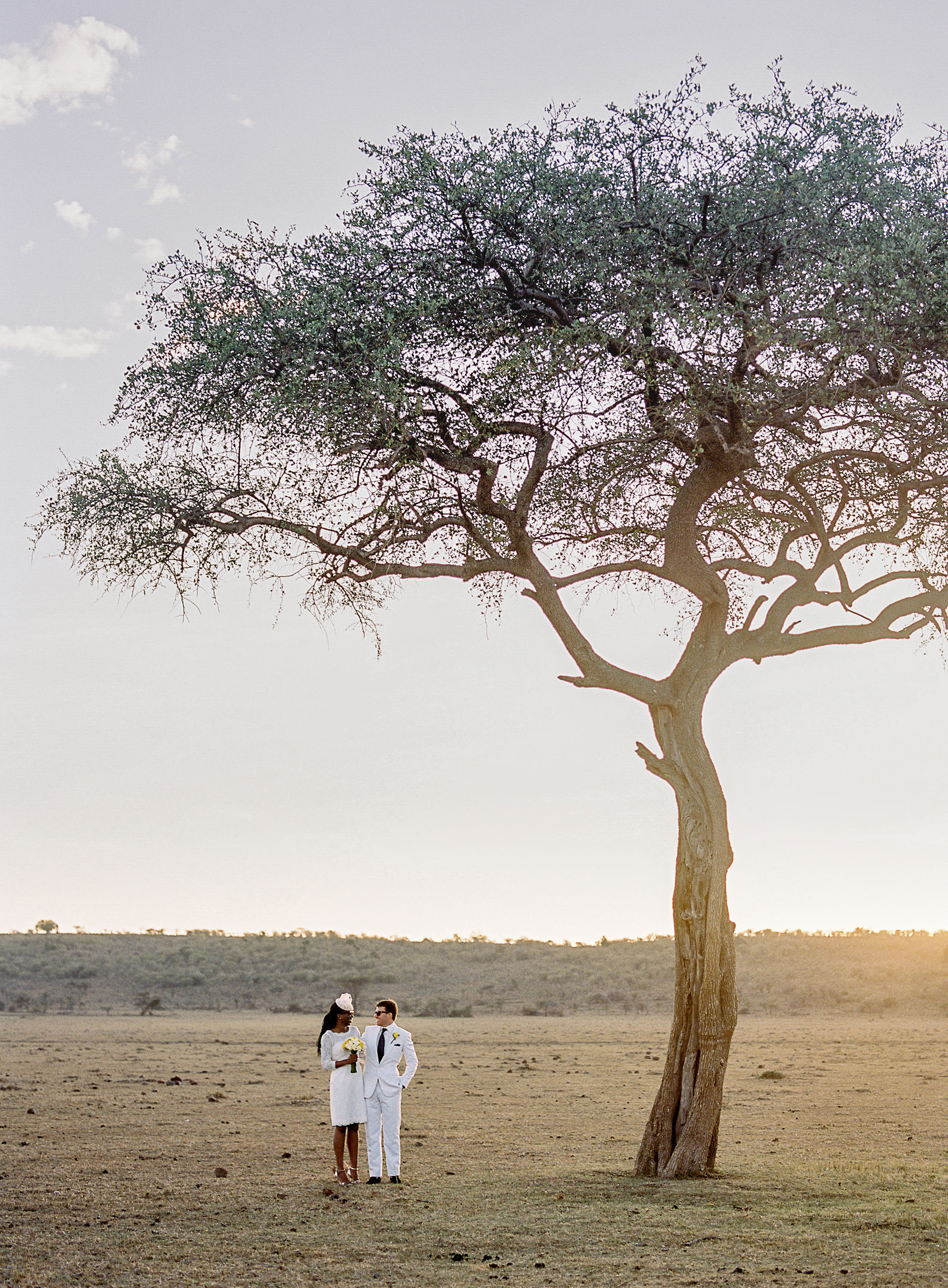 This chic couple went for a wild at heart wedding in the Masai Mara in Africa