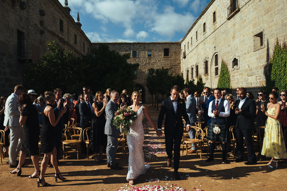 This couple went for a destination wedding in Portugal, which took place in a 12th century monastery