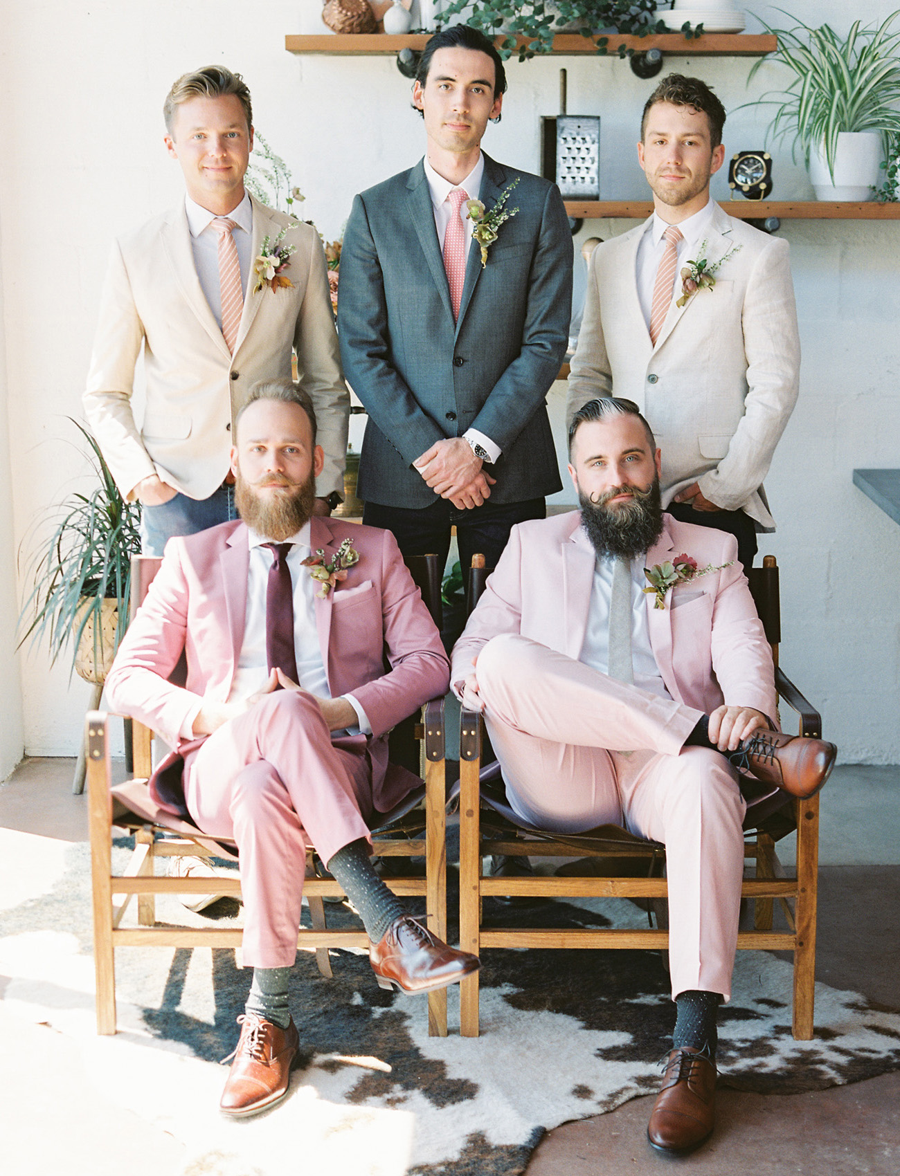 This wedding shoot was beautifully and elegantly masculine, with a unique color palette and cool styling