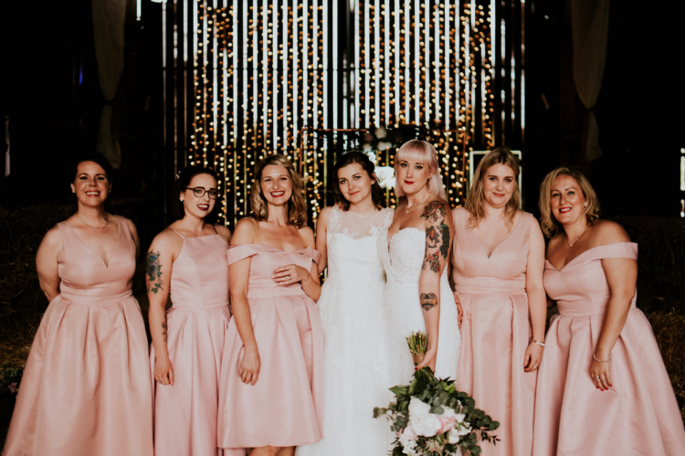 pink dresses are perfect for a wedding