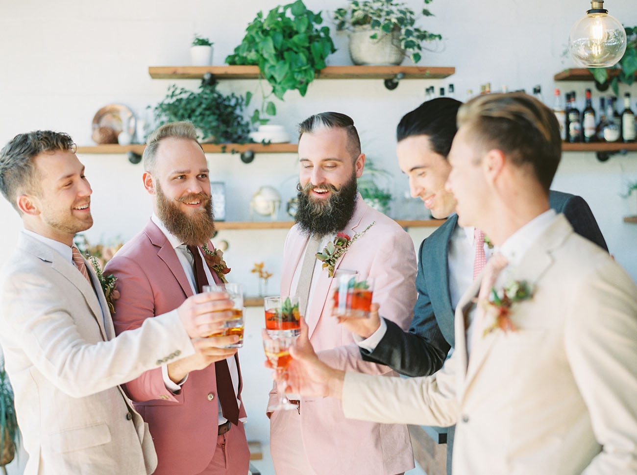 Lovely cocktails and shooters were created right for this wedding shoot