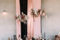 06 The reception was gorgeously done in blush and black, with lots of gold touches for a chic look