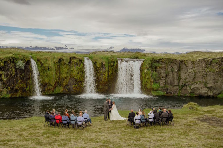 The ceremony was intimate and simple, who needs decor when there's such a backdrop