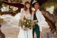 01 This playful witchy wedding shoot is nod to Halloween – this is a fresh take on Halloween weddings