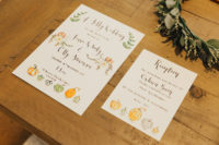 04 The wedding stationery showed off some handpainted pumpkins