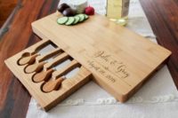 07 an engraved cheese board set is a great gift for a cheese-loving couple and for those who love hosting parties