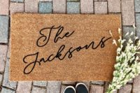 08 a personalized door mat is always a good idea for both a married and an engaged couple