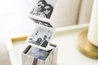 12 a marble Instagram photo box is a stylish and modern idea that will be loved by most of guys
