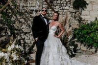 01 This gorgeous couple went for a chic black tie French chateau wedding