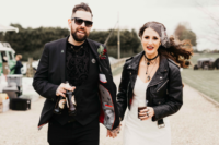 a leather jacket is a must for a rock’n’roll bride