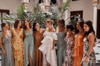03 The bridesmaids were wearing long dresses in colors and looks that they liked