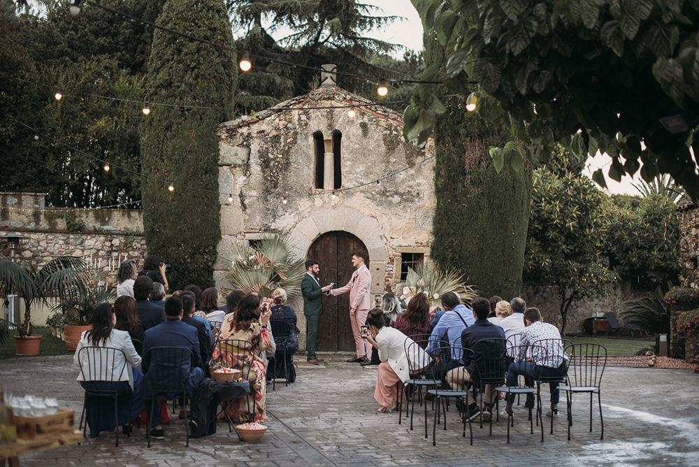 The ceremony took place in a 15th century family home in Barcelona