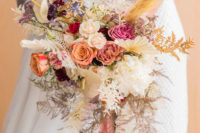 05 The wedding bouquet was spectacular, in peachy, pink, neutrals and purple