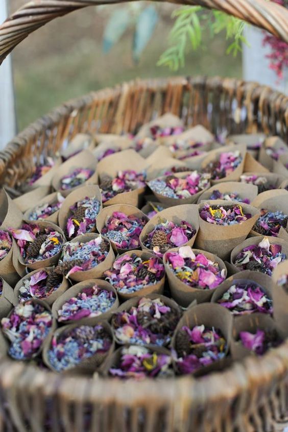 use dried petals instead of usual confetti or other stuff, which isn't eco-friendly at all
