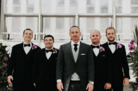 07 The groom was wearing a grey morning suit, the groomsmen were dressed into classic black tuxedos