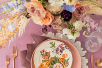 10 Those textures and a printed plate plus linens really created  a mood at the table