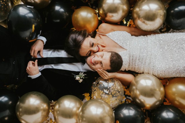 Dip into the party ambience of this cool wedding shoot