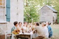 a small and cozy backyard fall wedding reception is a cool idea for those who don’t feel like large and formal weddings