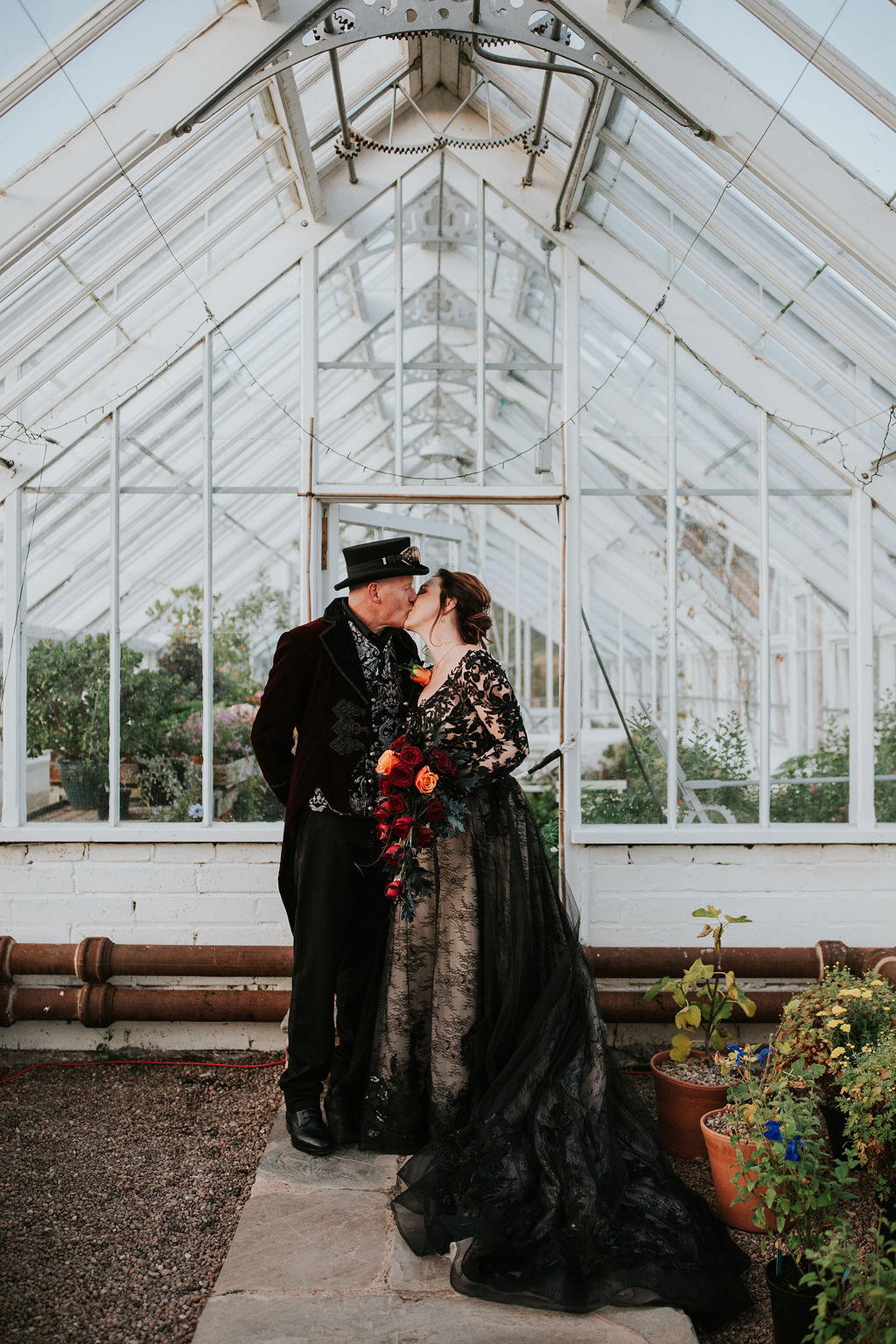 This couple went for a Scottish Victoriana and Halloween themed wedding pulling off all their favorite details