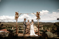 sunflowers are awesome to decorate a wedding arch