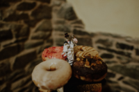 11 The wedding menu was done vegan and a donut tower was served instead of a wedding cake