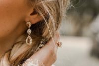 13 morganite tear drop earrings are timeless classics that will highlight any bridal look for sure