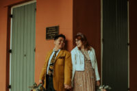 01 This couple decided to elope to New Orleans and to have a bright mid-century modern wedding
