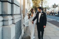 01 This couple went for a chic and modern black tie wedding