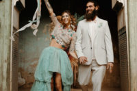 01 This gorgeous Moroccan wedding shoot was colorful, with a touch of bling and sparkle and absolutely non-traditional for Morocco