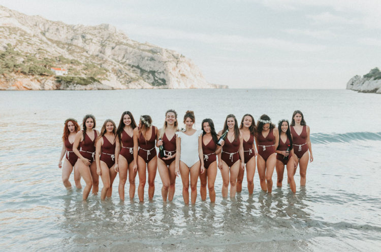 Beach Elopement With 12 Sweet Synchronized Swimmers