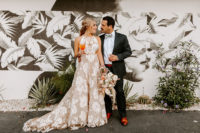 01 This wedding was super fun, funky and outdoor, with pastels, florals and painted palms