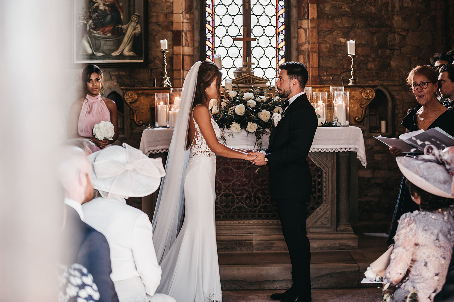 The ceremony took place in a beautiful old chapel of the venue