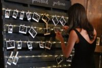 05 create a DIY wedding guest book alternative – a board with Polaroids and wishes from your guests