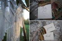 08 The wedding stationery was done with beautiful natural patterns and cool twine