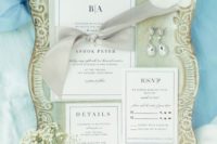 02 The wedding stationery was done simple and elegant, in black and white