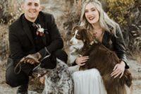03 The couple’s dogs took part in the wedding as a flower girl and a ring bearer
