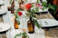 apothecary bottles are perfect for wedding tables