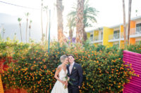01 This couple wanted a colorful modern wedding with plenty of blooms and they chose Palm Springs for that