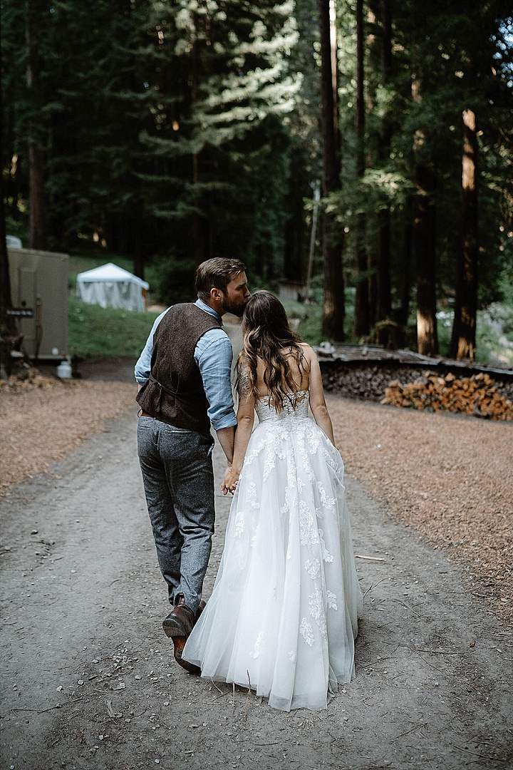 The reception also took place in the woods