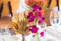 tropical wedding centrepiece could be a highlight of any wedding table decor