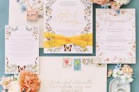 stylish floral wedding invitations