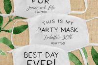 12 customized wedding masks with various inscriptions are lovely and fun, give them all to your guests