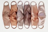 20 satin nude straight cut face masks will be lovely for bridesmaids and for brides, they are romantic
