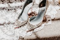 a glam shoes for a bride suitable for any warm season