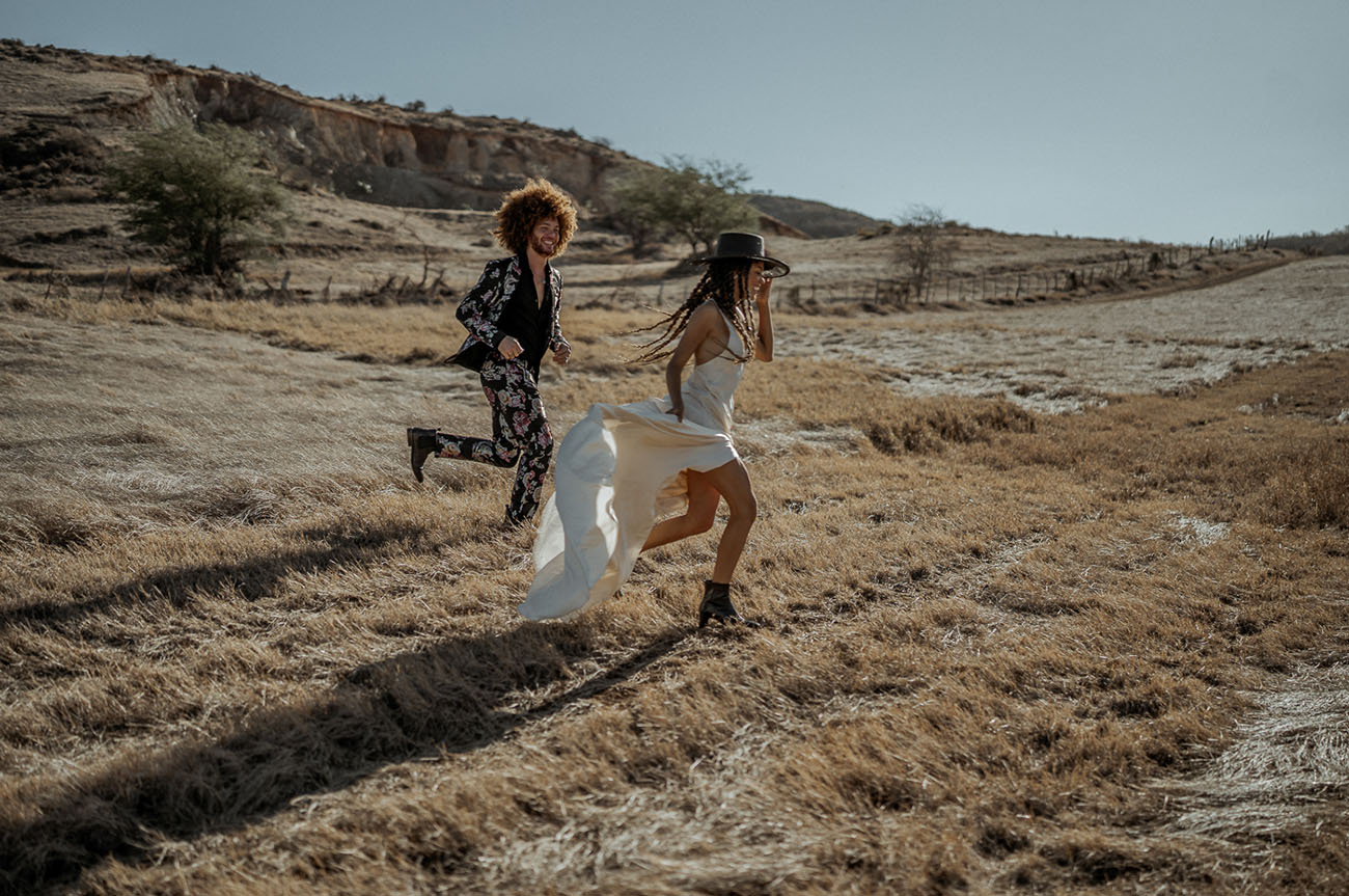 The vase valleys became a perfect free spirited backdrop for the wedding shoot